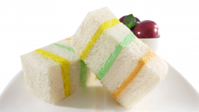 Ribboned Cheese Paste Sandwiches