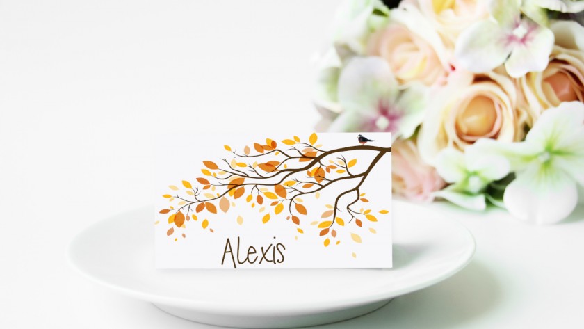 Place Card for Fall or Thanksgiving